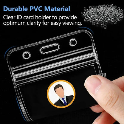 10/1PCS Waterproof Transparent Card Holder Plastic Protector Case Business Bus Bank Credit Card Protector ID Card Badge Holders