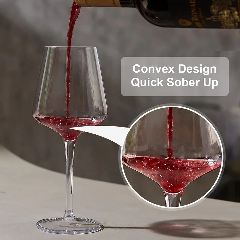 Juego de Copas de Vino  Irrompibles - 2/4/6 Piezas de Tritan Transparente para Bebidas en la Piscina
