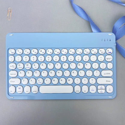Teclado inalámbrico ultradelgado con Bluetooth, periférico ultrafino para iPad Pro, Xiaomi, Samsung, compatible con español, portugués e inglés