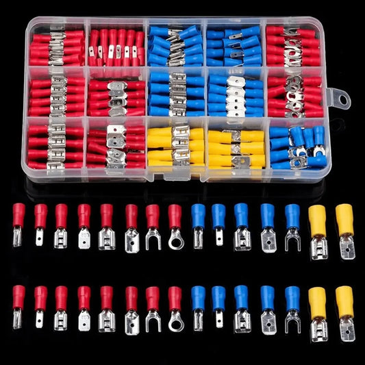 Kit de Conectores de Cable 280pcs: Terminales Aislados Macho y Hembra, Terminales de Crimpado Frío, Conectores de Espada y Empalme