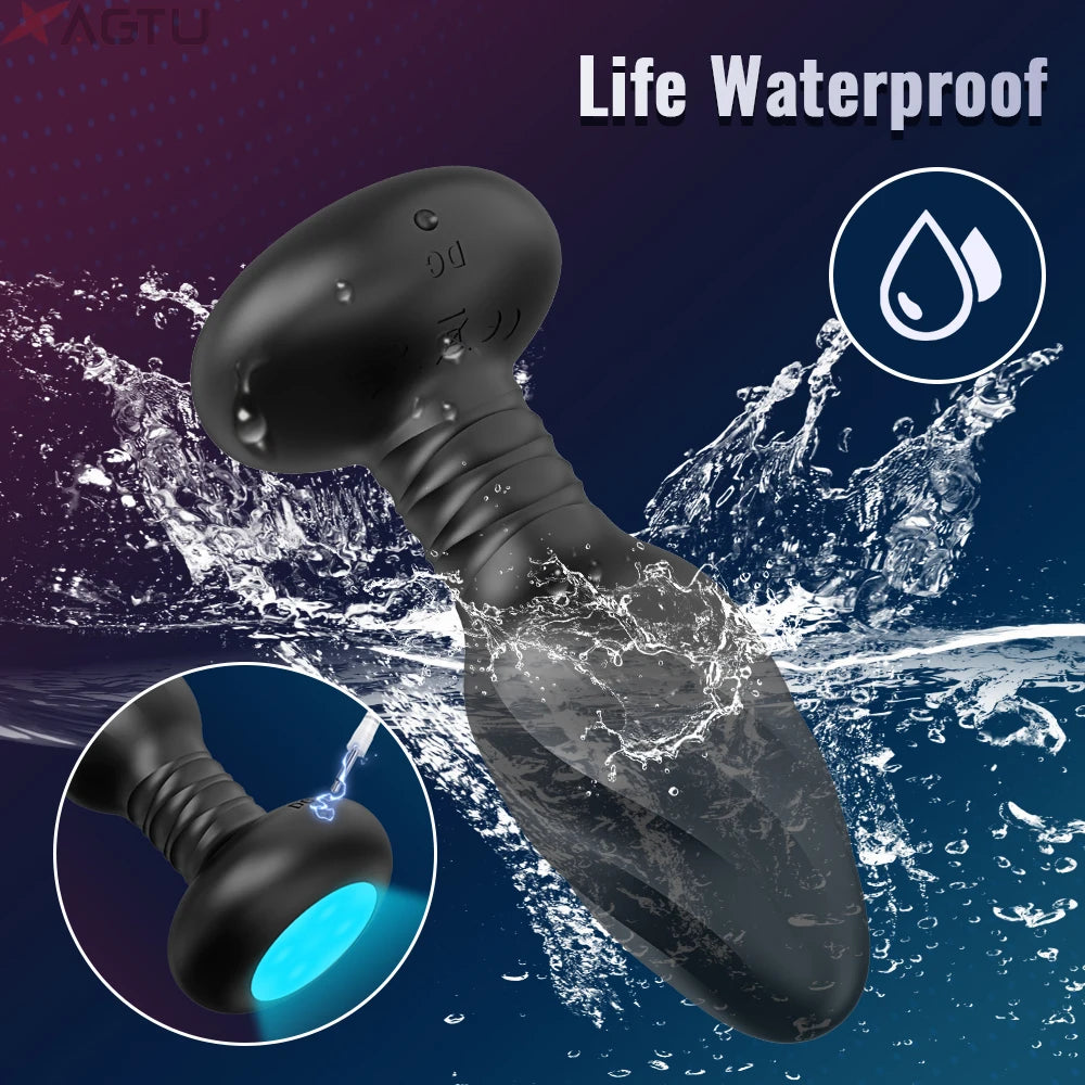 Masajeador Prostático con Control APP – Vibrador Masculino Rotatorio, Plug Anal Inalámbrico con Modos de Vibración para Estímulo Dual