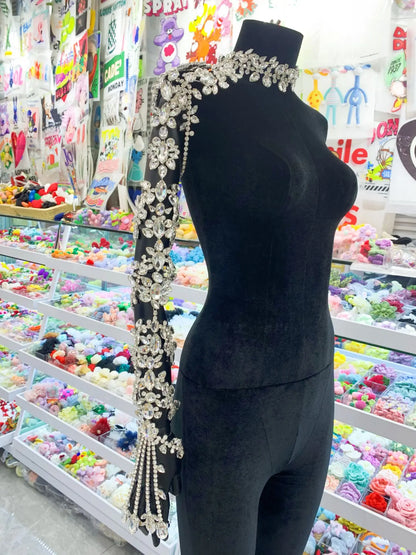 Conjunto de joyería para mujer, gargantilla sexy con cadena de brazo y anillo pulsera, accesorios de hombro y cuerpo para eventos y moda