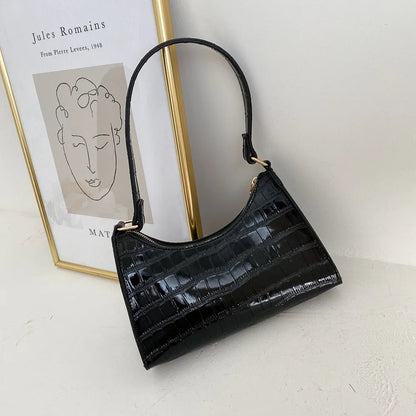Bolso de Mano Exquisito para Mujer, Bolsa Retro de PU, Casual y Elegante, Bandolera con Cadena, Bolsa de Hombro
