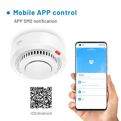 Detector de Humo Tuya WiFi | Alarma de Protección Contra Incendios y Seguridad para el Hogar | Integración con Google Assistant