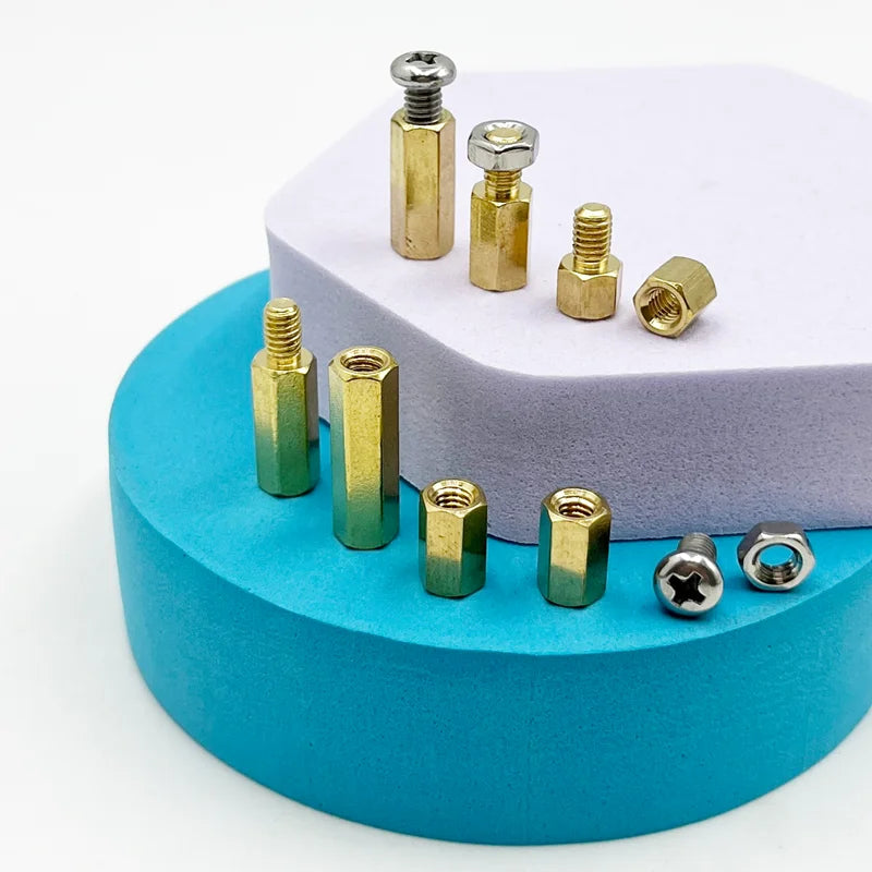 Kit de Varillas Separadoras de Latón M2 M2.5 M3 M4: Tornillos, Tuercas y Pilares Hexagonales para Placas PCB - 240~120 piezas
