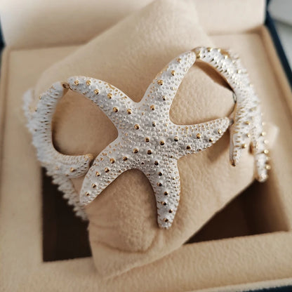 Joyeria de Perlas para Mujer con Colgante de Flor y Estrella de Mar - Joyería de Moda, Regalo de Lujo para Fiesta