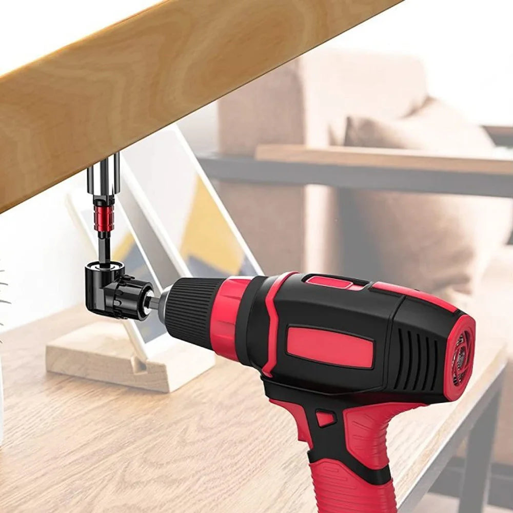 Adaptador de Socket Angular de 105 Grados para Herramientas de Mano | Set de Extensión de 3 Piezas para Taladros y Destornilladores