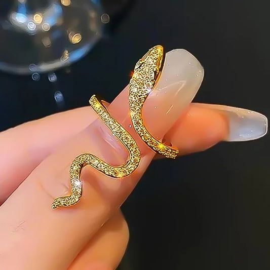 Anillo de serpiente de Color dorado de Y2K para mujer, diseño Vintage, anillos abiertos ajustables Premium, joyería de fiesta de boda, regalos al por mayor