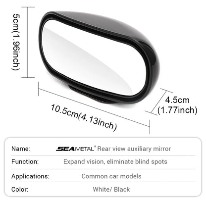 Espejo Retrovisor Lateral 360° Ajustable para Coche SEAMETAL | Espejo de Ángulo Amplio para Estacionamiento y Punto Ciego