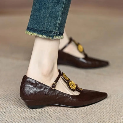 Zapatos de Mujer de Lujo Diseñador Roma Sandalias Planas Elegantes para el Verano Punta Afila Moda Caminando Zapatillas