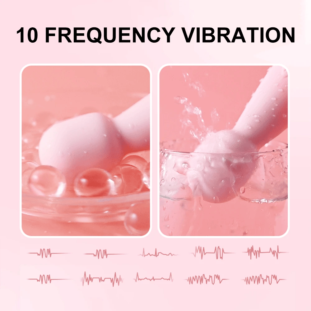 Mini Vibrador de 10 Modos con Vibración Fuerte, Masajeador Clitorial y G-Spot, Cargador USB, Juguete Sexual para Mujeres