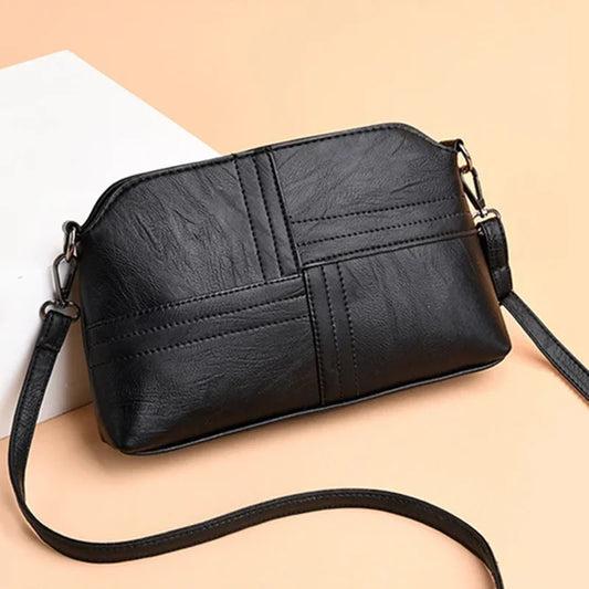 Nuevos Bolsos Casuales para Mamá: Bolso Bandolera de Piel Sintética, Negro, Compacto y Elegante