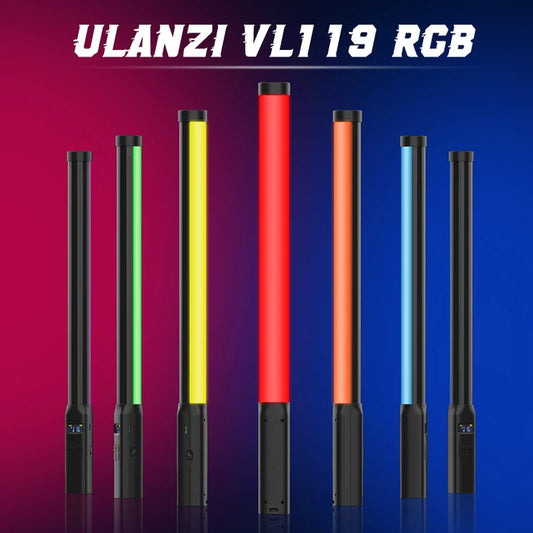 Ulanzi VL119 Luz RGB Portátil de Mano, Barra de LED de 19.68 Pulgadas, CRI 95+, 2500K-9000K para Fotografía y Estudio
