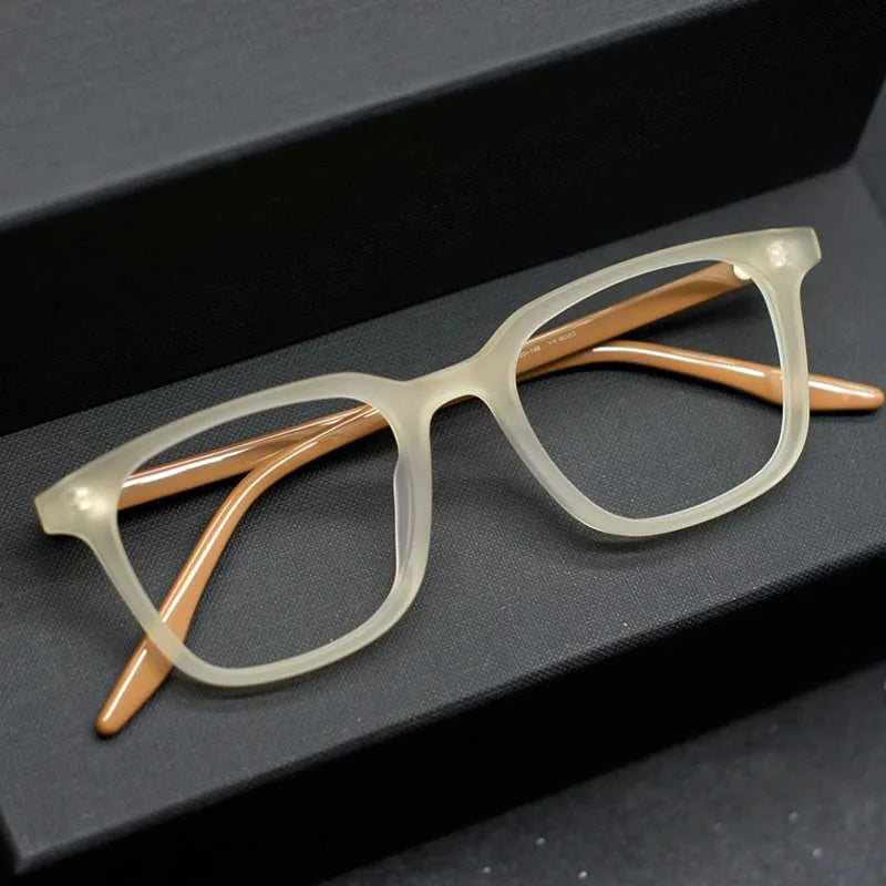 UVLAIK - Gafas Cuadradas Vintage TR90 Unisex, Montura de Miopía, Gafas Graduadas Ópticas, Montura Retro, Gafas Mate