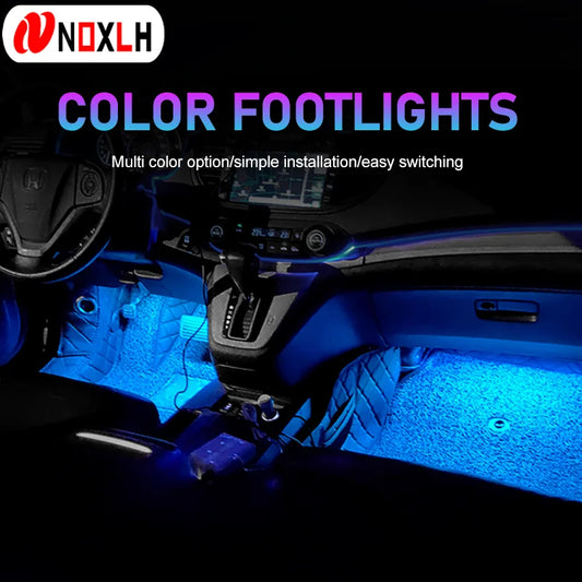 Luz LED de pie ambiental para Interior de coche, iluminación de retroiluminación USB, 5V, lámpara de neón de atmósfera decorativa automática, accesorios para vehículos
