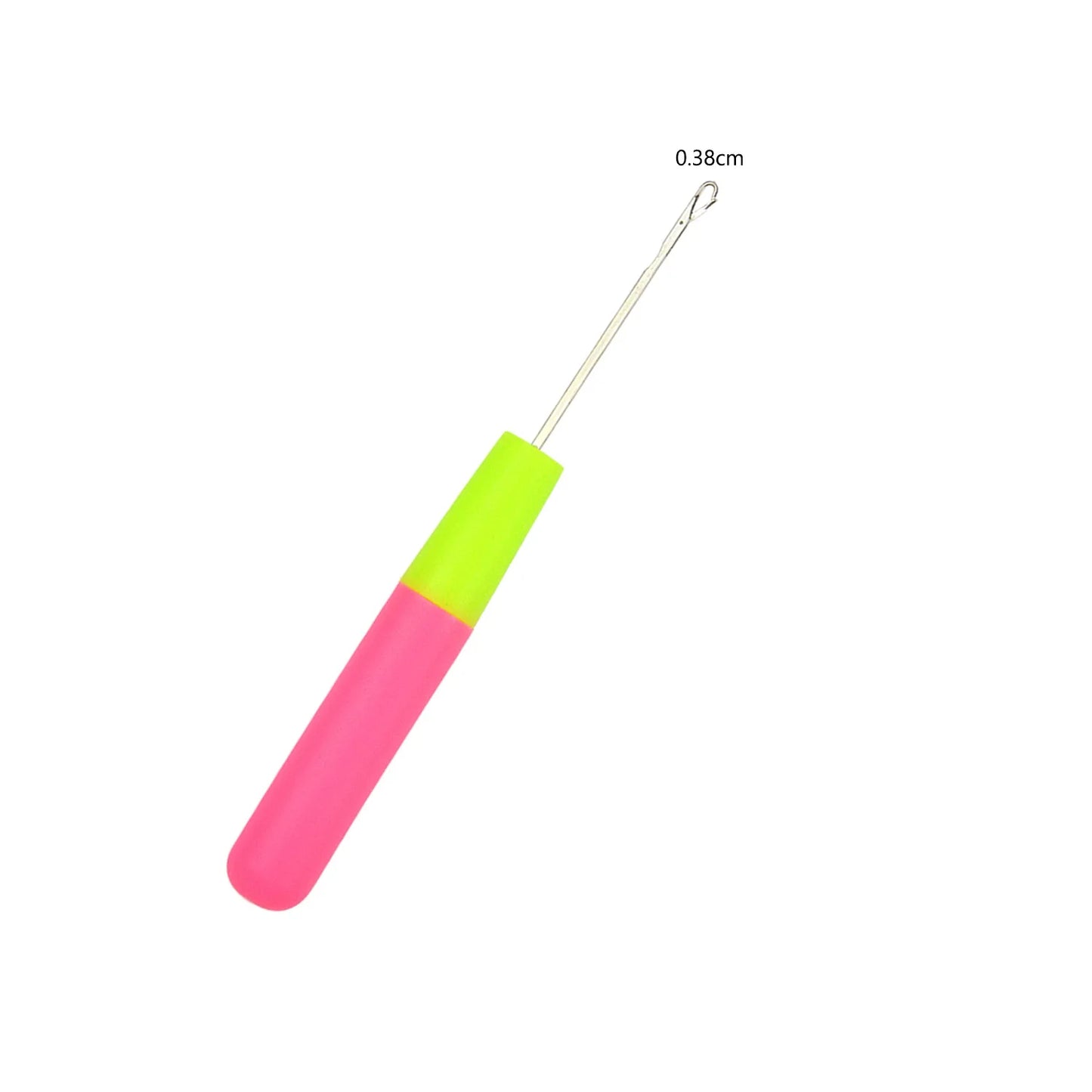 Gancho de Plástico para Tejer Rastas | Aguja para Tejer el Pelo | 0,57 cm / 0,38 cm