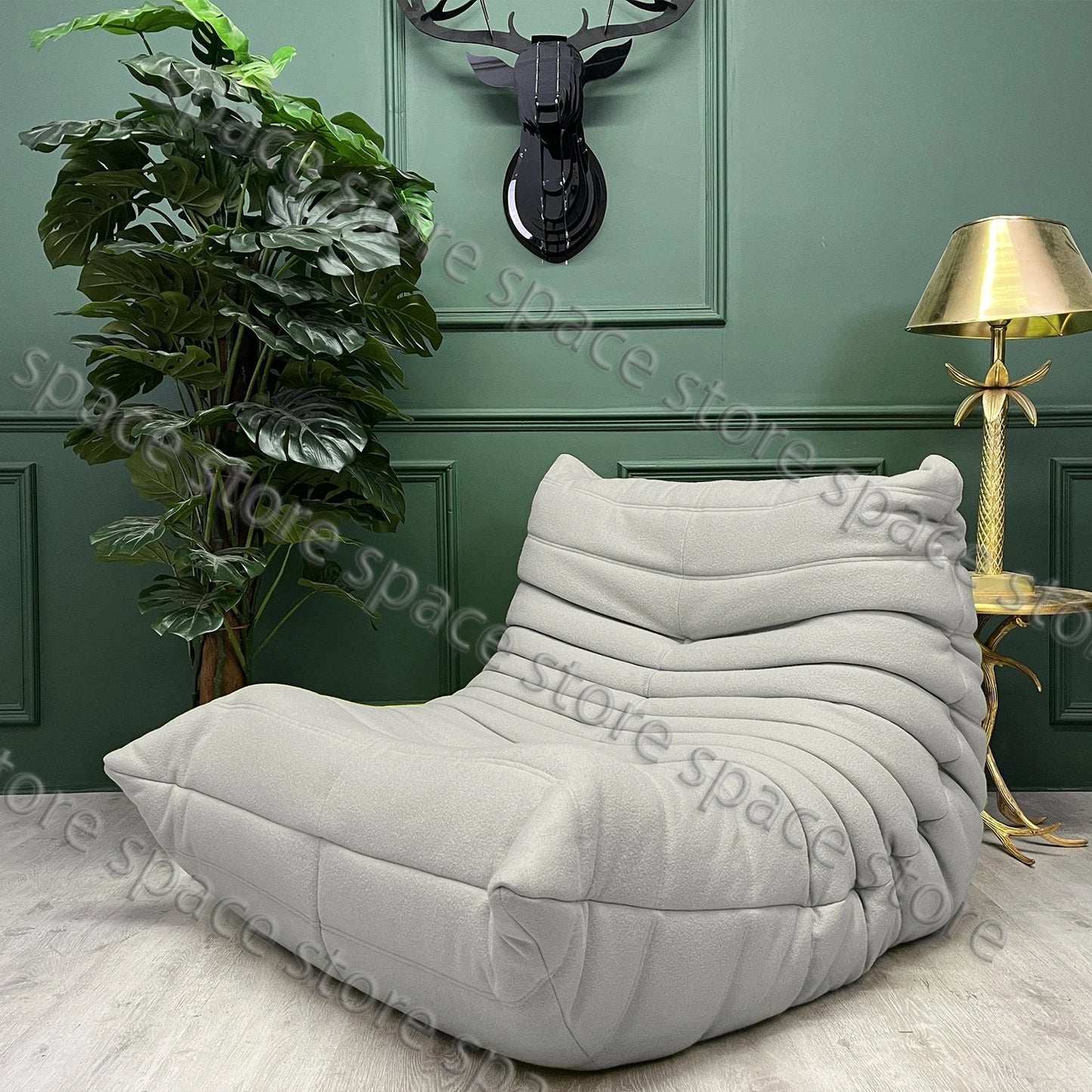 Silla Individual Caterpillar Lazy Couch de Terciopelo – Sofá para Sala de Estar y Balcón, Mobiliario Minimalista de Estilo Moderno
