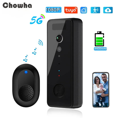Timbre de Video Tuya Smart Home con Intercomunicador, Cámara Inalámbrica Impermeable y APP Móvil