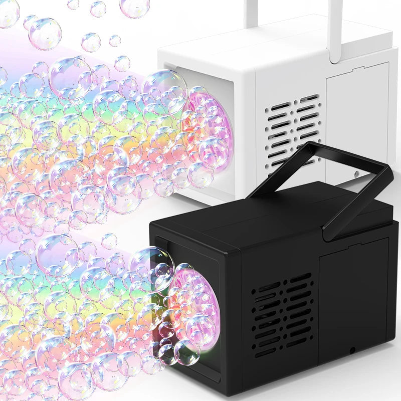 Máquina de Burbujas Eléctrica de 10 Agujeros - Juguete Portátil para Fiestas al Aire Libre