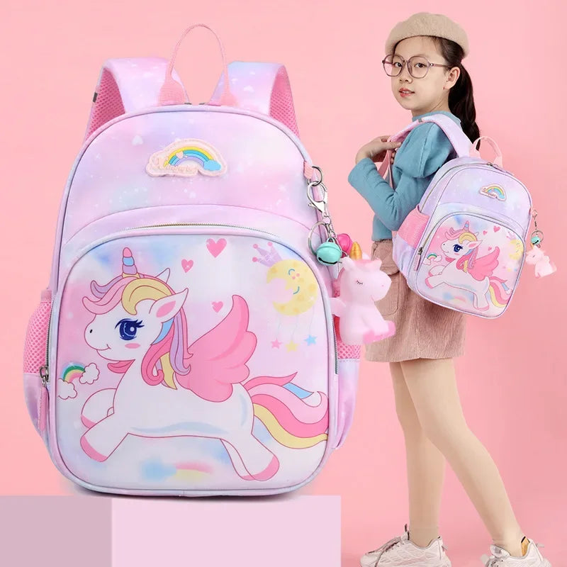 Mochila Infantil Unicornio para Niñas – Cartón Rosa Princesa, Mochila Escolar y Satchel para Niños, Perfecta para Kindergarten y Escuela