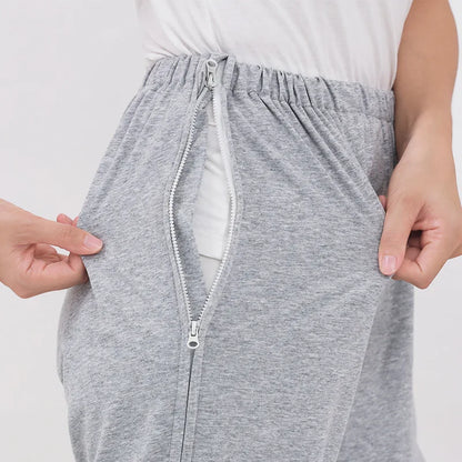 Ropa de Verano para Pacientes de Fácil Puesta y Quita, Pantalones Delgados para Incontinencia, Parálisis y Personas Mayores en Cama