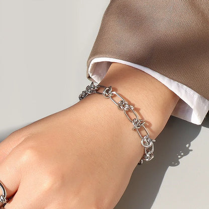 Pulsera de Cadena Cubana de Acero Inoxidable 316L para Hombre y Mujer – Figaro Vintage, Joyería de Lujo Kpop y Emo, Regalo Perfecto