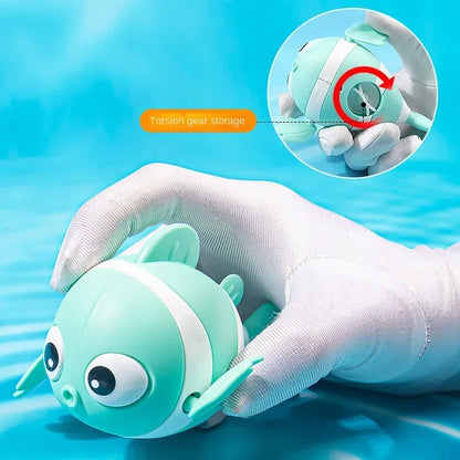 Juguete de Baño para Bebés, Pez Payaso Flotante con Cuerda, Juguete de Natación para Bañera, Regalo para Niños y Niñas