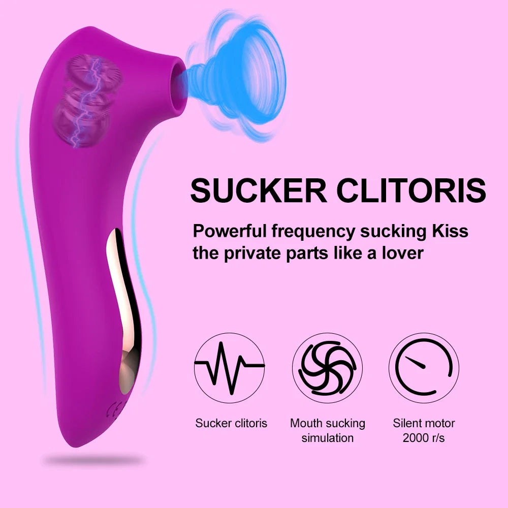 Vibrador Estimulador de Clítoris con Lengua Lamiendo y Succión – Juguete Sexual para Mujeres, 7 Modos de Placer y Diseño Ergonómico
