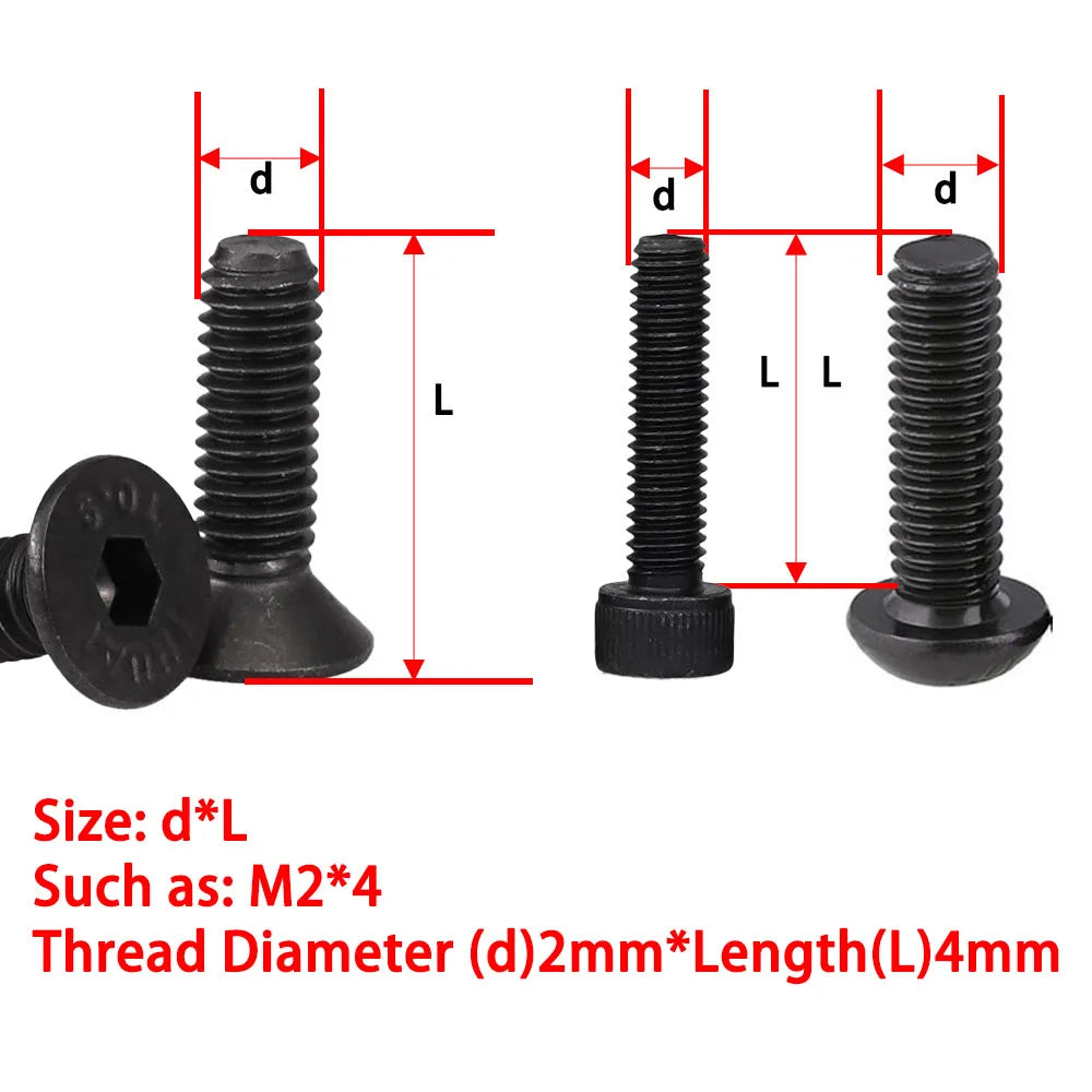 Kit de 500 Tornillos M2 y M2.5 - Tornillos de Aleación para Electrónica, Laptop y PCB (4mm a 10mm)