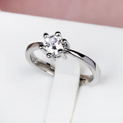 Anillo de Plata de Ley 925 para Mujer: Sortija Nupcial de Oro de 18K