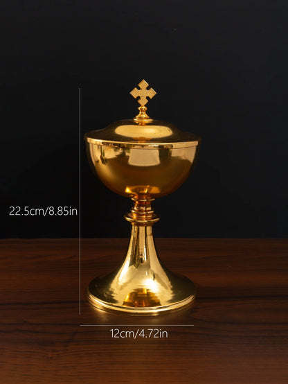 Caja del Santo Grial Chapada en Oro - Rosario y Suministros Litúrgicos, Taza de Comunión para Misa