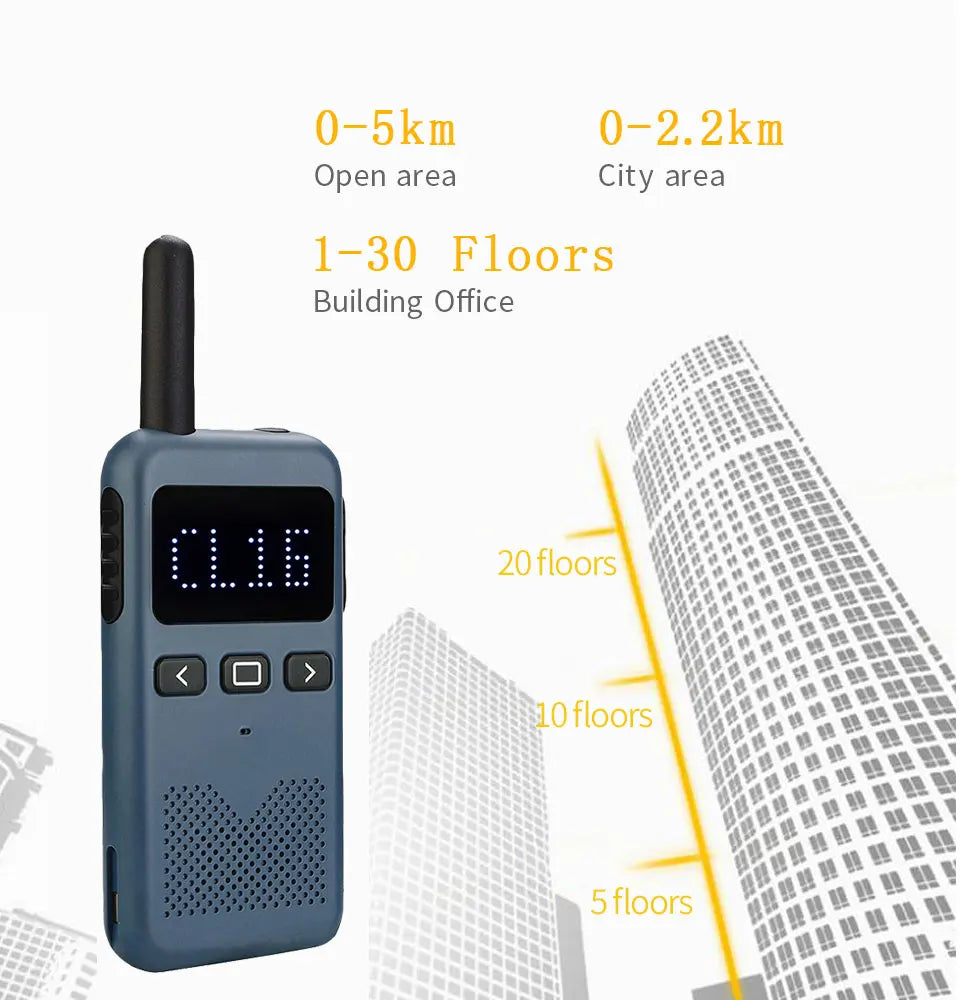 Walkie Talkie Mini Retevis RB619 | Radio PMR 446 de 2 Pcs con Carga USB Tipo C | Radio Portátil PTT para Hoteles