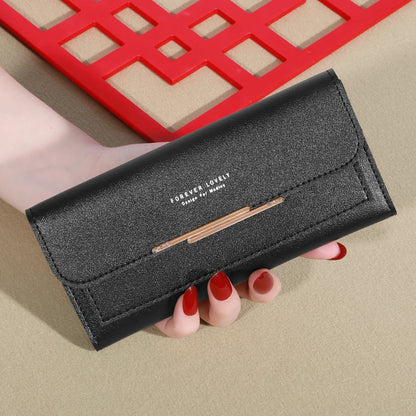 2024 New Women's Wallet Metal Long Folding Personalized Student Cute Mini Fashion Wallet Handheld Zero Wallet