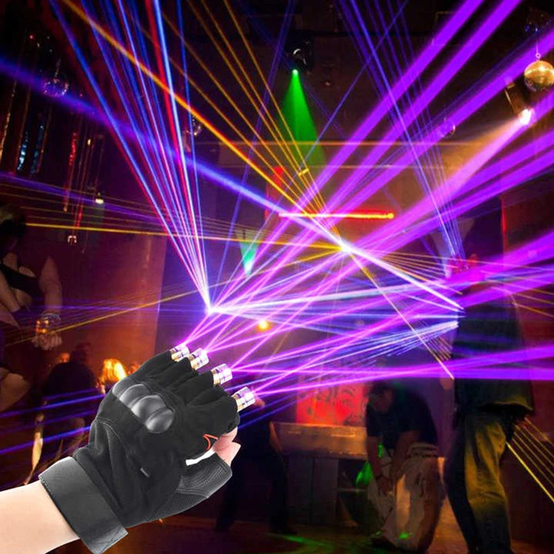 Guantes Láser LED Multicolor para Fiestas y Eventos - Guantes Luminosos para Disfraces y Bailes