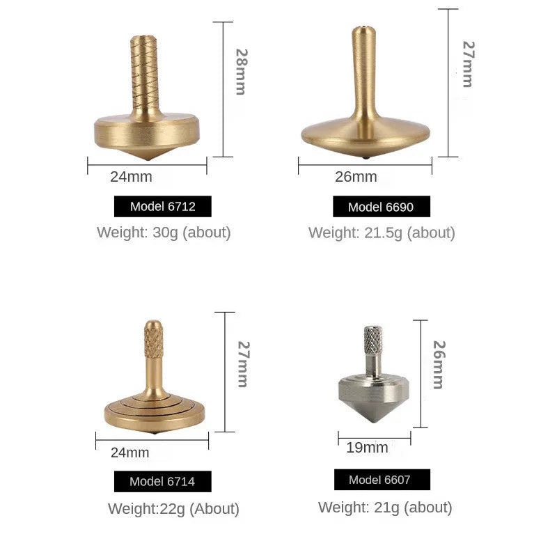 Giroscopio Inception Space Metal Brass Spinning Top Fidget Toys, giroscopio creativo de escritorio, Mini Spinner de mano pequeño para niños y adultos