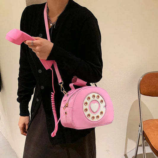 Bolso de hombro de cuero PU para mujer, bandolera con forma de teléfono, informal, para compras, calle, escuela, bolso de mano