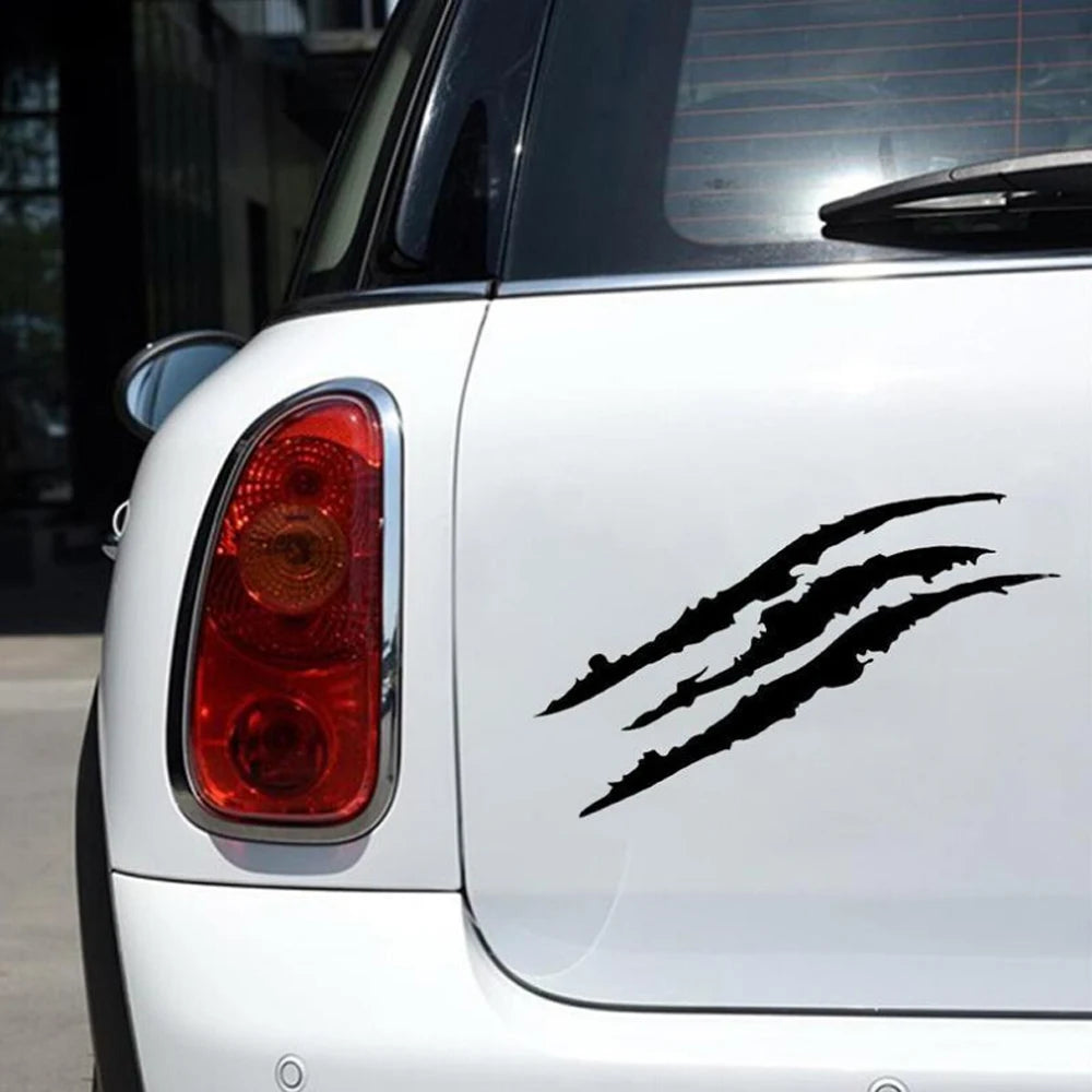 Adhesivo Reflectante de Garras de Monstruo para Auto – Decal de Arañazos y Rayas, Accesorios de Carro con Diseño de Huellas de Dinosaurio
