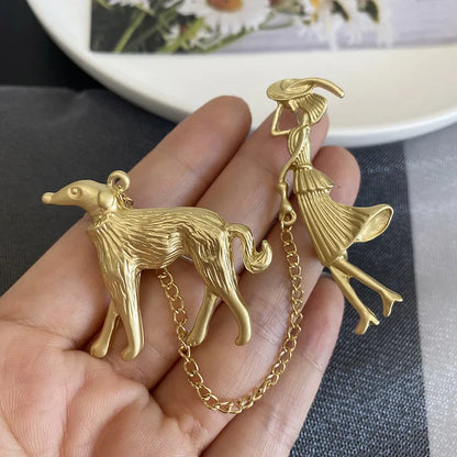 Broche Clásico de Acrílico y Aleación de Zinc para Mujer - Accesorio de Moda con Tema de Belleza