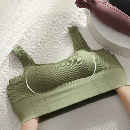 Top Deportivo Antisudor para Mujer - Sujetador Deportivo Transpirable y Sin Costuras para Yoga y Gimnasio