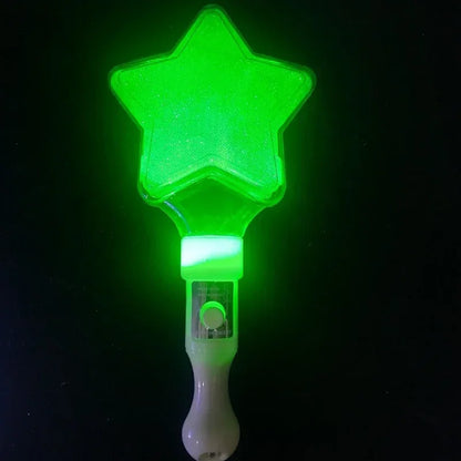 Divertido Bastón LED en Forma de Estrella de Cinco Puntas, Varita Mágica Luminosa para Fiestas, Juguete de Animación, Decoración de Fiesta Brillante