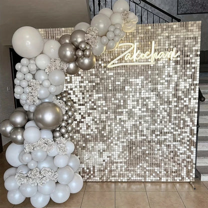 Cortina de Tinsel Metálica para Fondo de Fiesta - Decoración para Cumpleaños, Bodas y Baby Showers