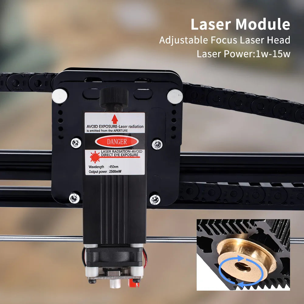 Máquina de Grabado Láser TWOWIN de 20W con Área de Trabajo de 650*500 mm, Ensamblaje de Enrutador CNC para Corte e Impresión en Madera, Máquina de Fresado DIY