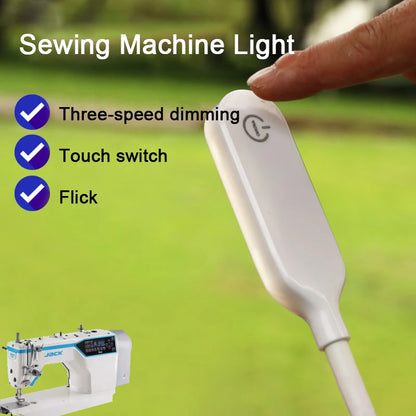 Lámpara LED Táctil con Dimming - Luz Flexible y Ajustable para Máquinas de Coser Industriales