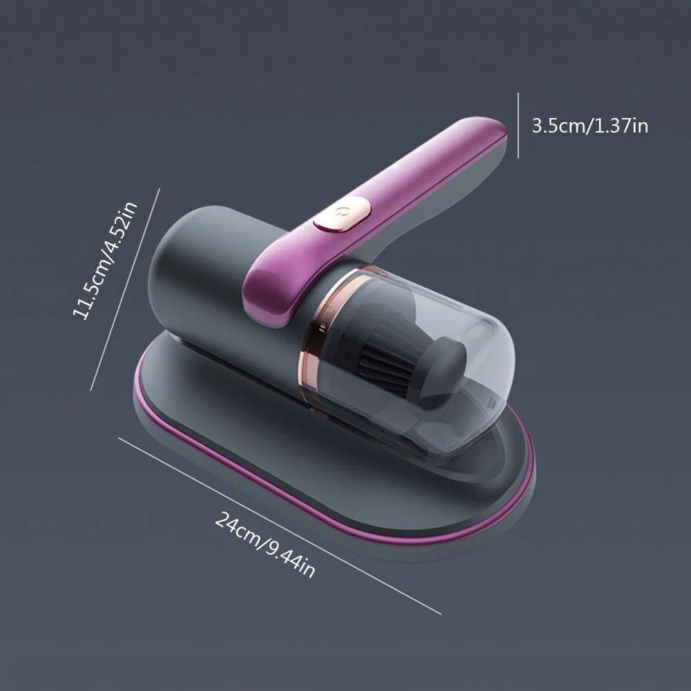 Aspiradora de Colchones Portátil con Luz Ultravioleta - Eliminador de Ácaros Inalámbrico y Recargable USB