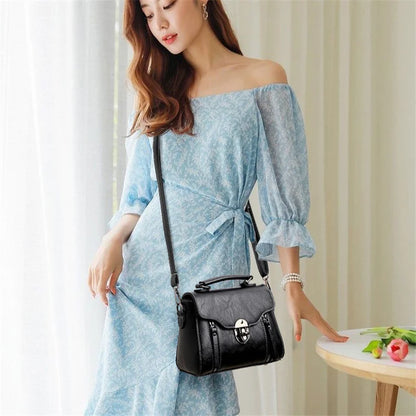 Bolso Cuadrado Pequeño de Moda para Mujer, Bolso de Lujo con Solapa, Bandolera de Cuero PU de Alta Calidad, Bolsos de Diseño para Mujer