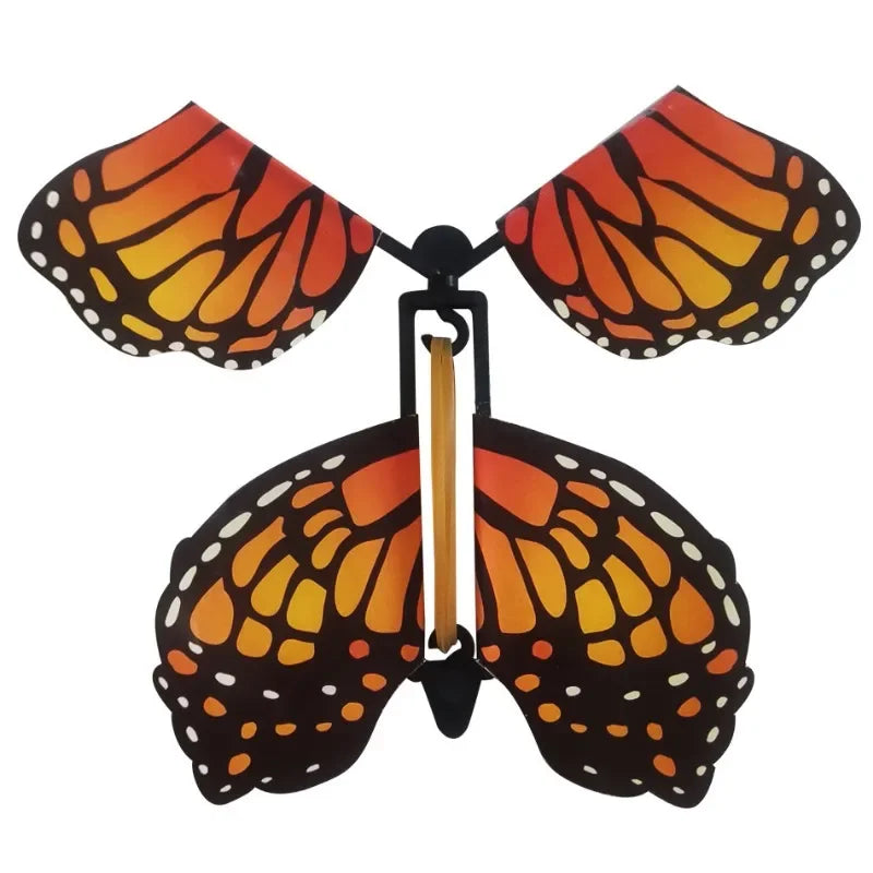 Juguete Mágico de Mariposas Voladoras - Libro de Marcapáginas con Sorprendente Regalo para Niños, Divertidos Props Mágicos Impulsados por Banda de Goma