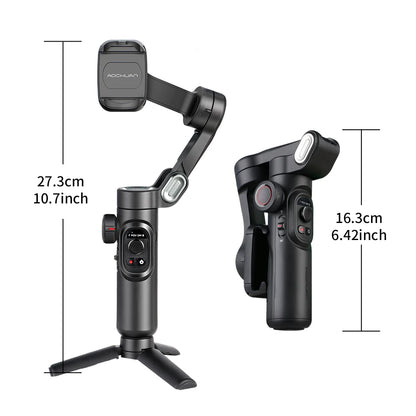 Estabilizador Inteligente AOCHUAN Smart XE de 3 Ejes con Luz de Relleno para Smartphone - Seguimiento Facial, TikTok, Vlog - Compatible con iPhone y Android