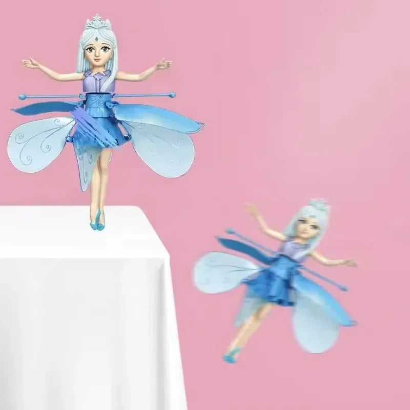 Muñeca Voladora con Inducción por Gestos - Juguete Luminoso Helicóptero para Niñas, Regalo Infantil