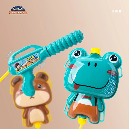 Children's Summer Water Guns - Juguete de Agua para Batallas Acuáticas al Aire Libre, con Mochila, Animales de Dibujos Animados para Fiesta en la Piscina o Playa