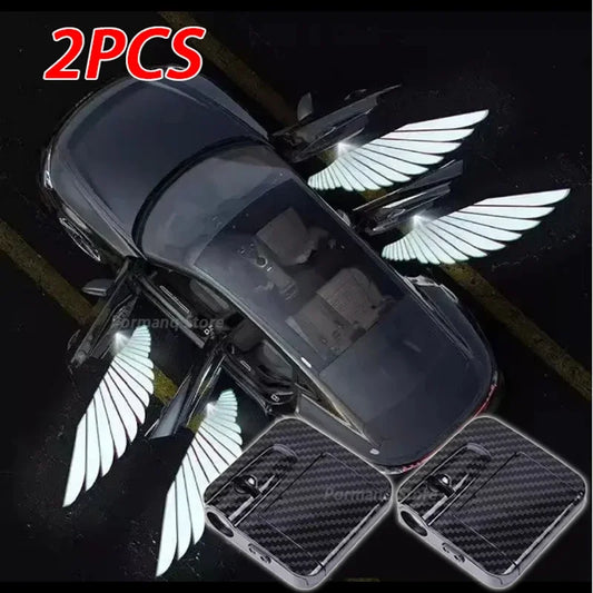 Luces de Bienvenida LED de Alas de Ángel para Puertas de Coche (2 piezas) – Proyector Inalámbrico de Logo HD